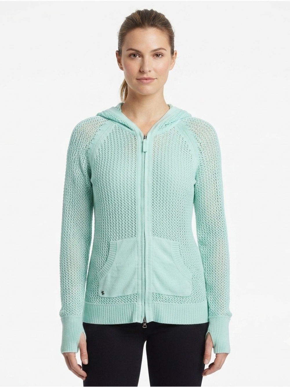 Athleta Sunscape Knit Zip Hoodie Medium
